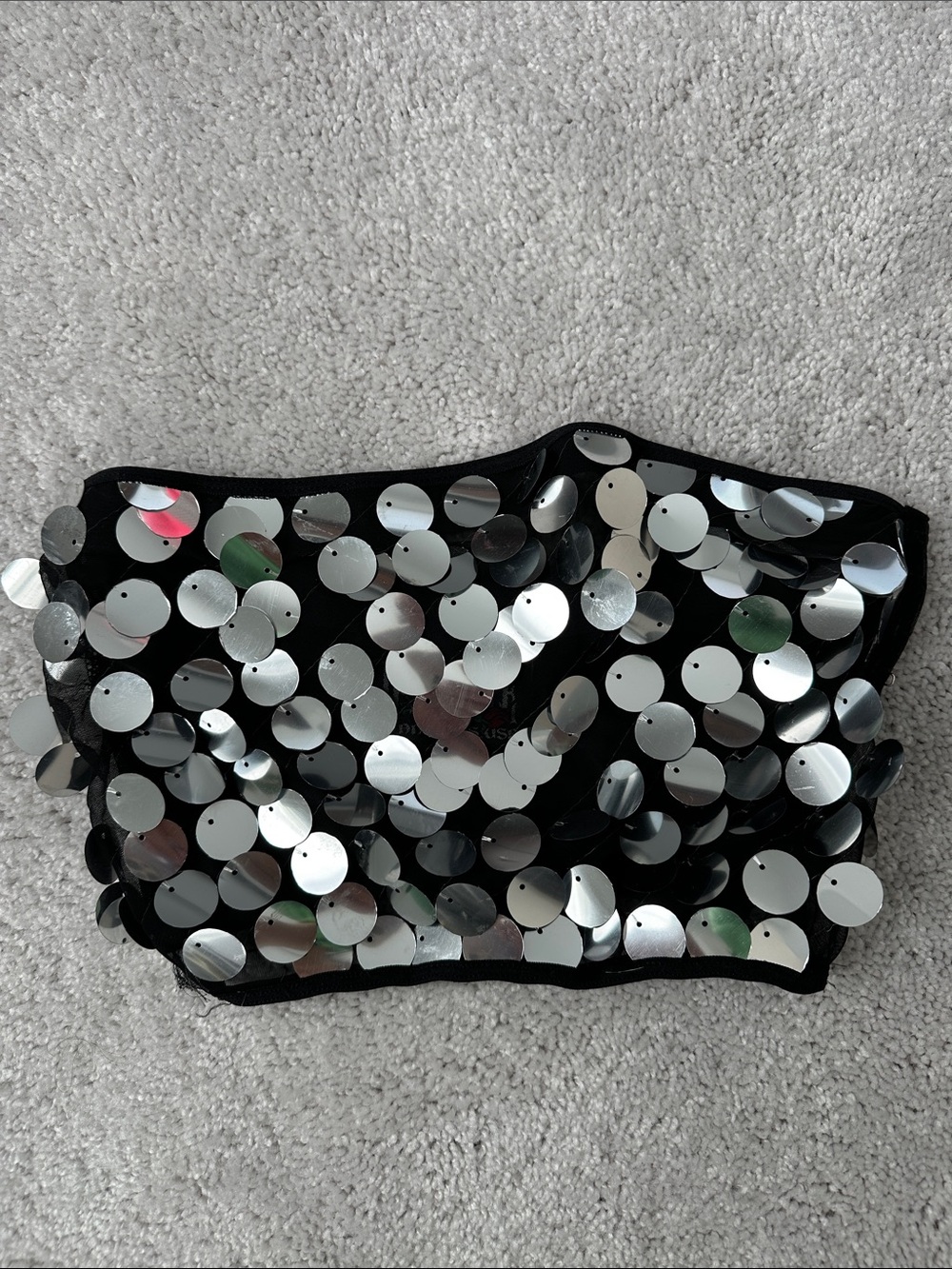 Y2K Lip Service Los Angeles USA Sequin Bandeau Top S